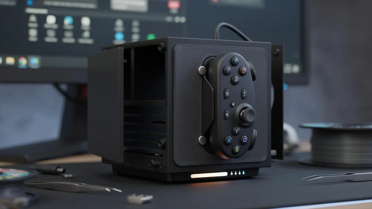 Custom Steam Machine Faceplate Doubles as Controller Charger